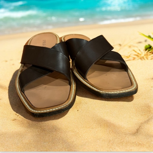 Prada slides, size 10 1/2 brown classics. Like size 10 1/2 run a little large. - Picture 2 of 5